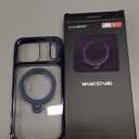 CASEKOO Deep Blue Glossy for iPhone 17 Pro Max Case with 360 Spin Magnetic Stand [Fit for MagSafe][17FT Military Protection] Slim Polished Frame Titanium Alloy Sturdy Stand 6.9", Deep Blue