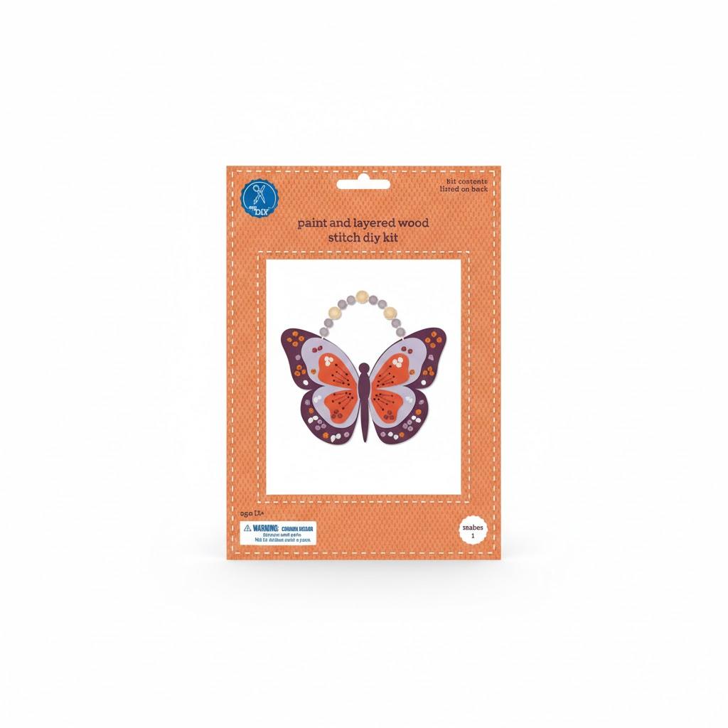 Paint And Layered Wood Stitch Diy Kit Pack of 2