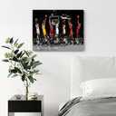 Basketball Legends Canvas Wall Art Iconic Basketball Superstar Shooting Artwork Poster Print Inspirational Sports Wall Art for Basketball Fans Boys Bedroom Gaming Room Home Office Framed 12"x16"