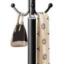 Tenkovic Metal Coat Rack Stand with Marble Base, Coat Rack Freestanding, Easy to Assemble and Sturdy Bionic Hall Tree with 8 Hooks for Home Entry-way Hat Hanger Organizer (white)