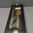 Wedding Cake Knife and Server Set, Personalized Gold Cake Cutting Set for Wedding, Engraved Classic Cake Knives Cutter Set, Pie Server, Birthday Bridal Quinceaera Gift (CUS-Bow)