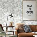 3 x Ismoon Vintage Peel and Stick Wallpaper Floral Removable Wallpaper Boho Grey Contact Paper Sage Green Leaf Self Adhesive Decorative Wall Paper for Bathroom Cabinets Decor Vinyl 16.1inx78.7in (White)