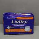 LivDry Adult Diapers Large Incontinence Underwear, Overnight, Leak Protection, 16-Pack