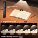 Glocusent 26 LED Book Light, 1200 mAh 90 Hrs Lasting Rechargeable Reading Light, 5 Amber Colors & Stepless Dimming Book Reading Light - Portable Clip on Light for Book Lovers Kids