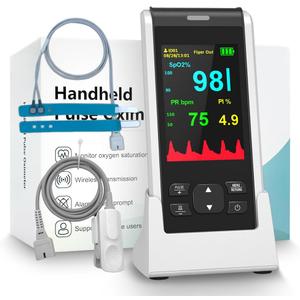 Pulse Oximeter-HOLFENRY Infant Pulse Oximeter Rechargeable for Baby&Adult,with Continuous Monitor,Baby Pulse Oximeter Infant Oxygen monitor-Adjustable Alarm for Pulse Rate and SpO2,FSA/HSA Eligible