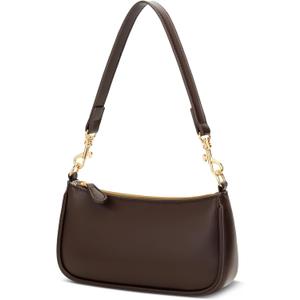 KKXIU Small Shoulder Bag for Women - Mini Purses for Women Vegan Leather Purse Classic Retro Handbag with Removable Strap (Coffee)