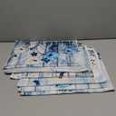 Breling Set of 6 Blue Daisy Kitchen Towel Vintage Themed Dish Towel Bathroom Decorative Rustic Tea Cloths for Kitchen Bathroom Home Cooking Housewarming Gifts, 14 x 21 Inch