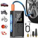 Tire Inflator Portable Air Compressor 150PSI Air Pump for Car Tires with LED Light, Digital Multifunctional Electric Cordless Tire Inflator for Car Motorcycle Bike and More