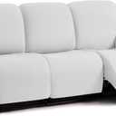 ULTICOR Jacquard 8-Pieces Recliner Sofa Covers Stretch Reclining Couch Covers for 3 Cushion Reclining Sofa Slipcovers Thick Soft Washable (Ivory, 3 Seater Recliner Cover)