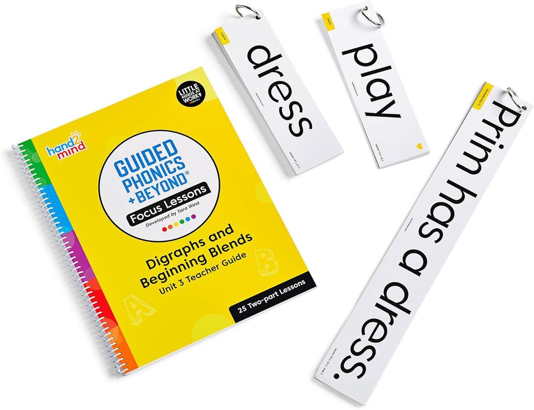 hand2mind Guided Phonics + Beyond Focus Lessons Unit 3 Teacher Guide, Science of Reading Classroom Materials, Kindergarten Homeschool Curriculum Supplies, Early Childhood Education Materials