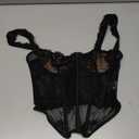 Floerns Women's Y2k Floral Lace Corset Tops Sleeveless Asymmetrical Hem Night Out Camisole Tops,Small