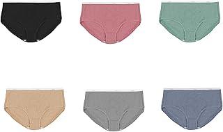Hanes Women's Ribbed Cotton Brief Underwear 6-Pack Large