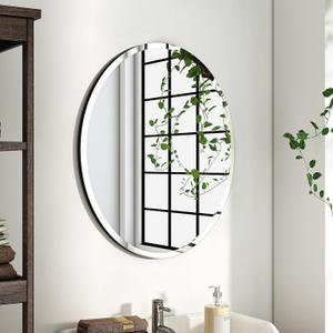 18 x 24 in Oval Bathroom Mirror for Over Sink,Frameless Wall Mirror
Slim design with a hand-polished beveled edge and 4mm silver glass. For bathroom vanities, powder rooms and bedrooms.