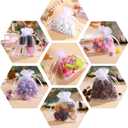 WenTao 100Pcs White Organza Bags, 2x3Inch Sheer Wedding Party Favor Bags with Drawstring, Jewelry Gift Bags Christmas Candy Pouches