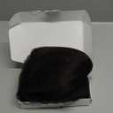 Yaki Straight Ponytail Extensions with Bangs for Black Women Natural Black Synthetic Kinky Straight Wrap Around Magic Paste Ponytail with Bangs Natural Looking Hair Hairpiece for Women (2#)