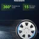 SCITOO 4pcs 15 Inch Silver Hubcaps, Simple Install, Replacement Wheel Covers for Cars, Trucks, SUVs, Beautiful & Durable R15 for Most Cars