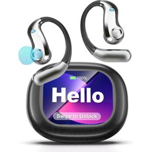 Real-Time AI Translation Earbuds 168 Languages Translator Earphones, Audifonos Traductores Ingls Espaol, Bluetooth 5.4, OWS Open Ear & LCD Touch, Translating Device for Travel Meetings Learning