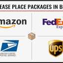 Bestylez Please Place Packages in Box Delivery Sign for Outdoor Use 12 x 8 Inch (025)