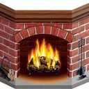 Brick Fireplace Stand-Up Party Accessory (1 count) (1/Pkg)