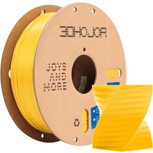 3DHoJor PLA High Speed Printer Filament 1.75mm 1kg Cardboard Spool (2.2lbs) Rapid PLA to 5X Faster Printing Filament Dimensional Accuracy +/ - 0.02 mm Fits for Most FDM 3D Printer-Yellow