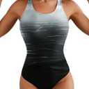 Herseas One Piece Swimsuit Women Slimming Tummy Control Bathing Suit Crisscross Back Athletic Modest Swim Suit 2026 (XXL)
