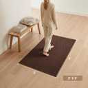 Sunfly 3x5 Washable Area Rug with Non Slip Rubber Backing Brown