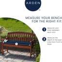Arden Outdoor Wicker Settee Cushion, 41.5 x 18, Rain-Proof, Fade Resistant Sapphire Blue Leala