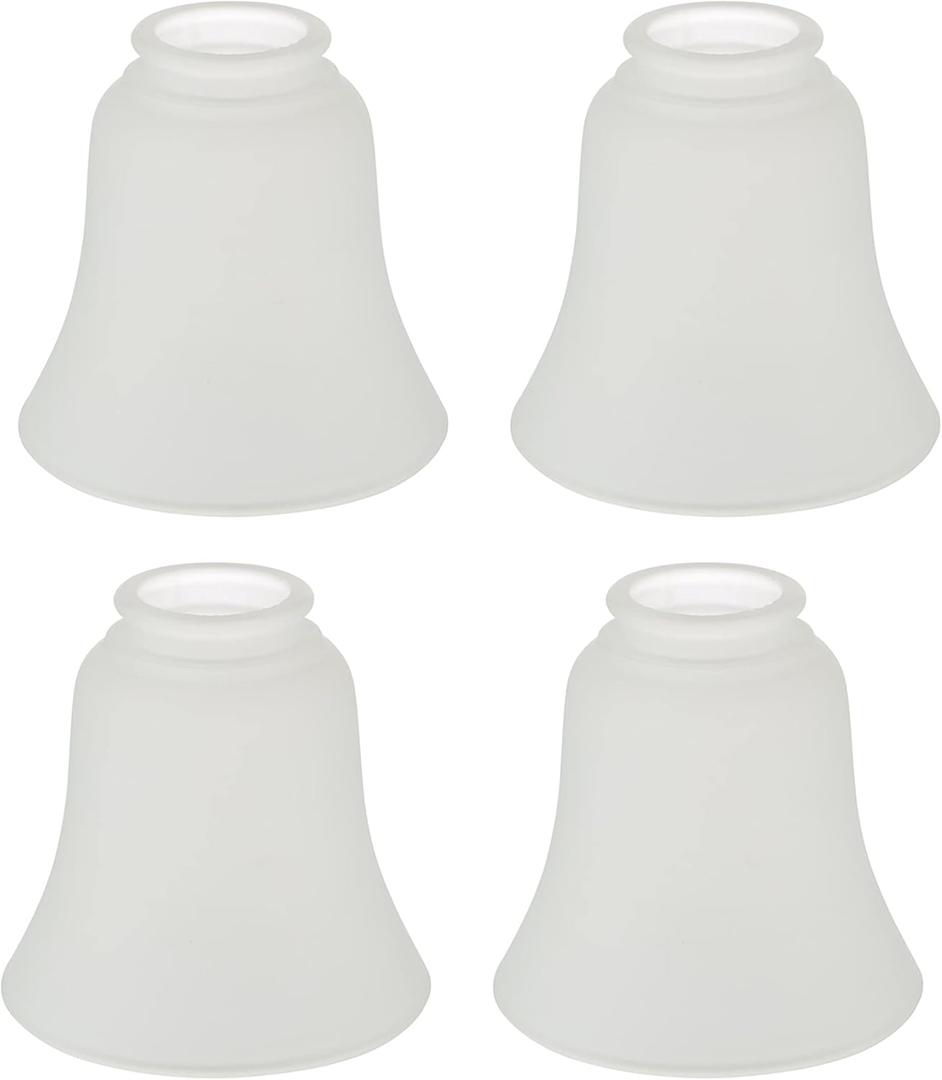 Aspen Creative 23137-4A Transitional Frosted Ceiling Fan Shade, 2-1/8" Fitter, 4-3/4" Diameter x 4-3/4" Height, 4 Pack Replacement Glass