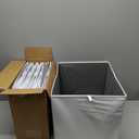 Amazon Basics Cube Organizer Bins, Collapsible Storage Baskets for Shelves, White, Pack of 6, 13x15x13"