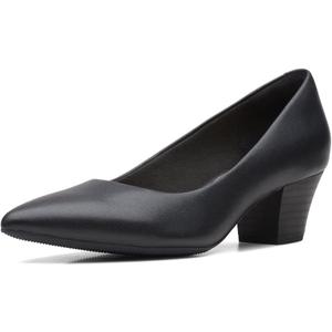 Clarks Women's Teresa Step Pump (10, Black Leather)