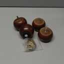 Michanco 2 Inch Bun Feet Walnut Mid-Century Furniture Legs Set of 4 for Couch Sofa Ottoman