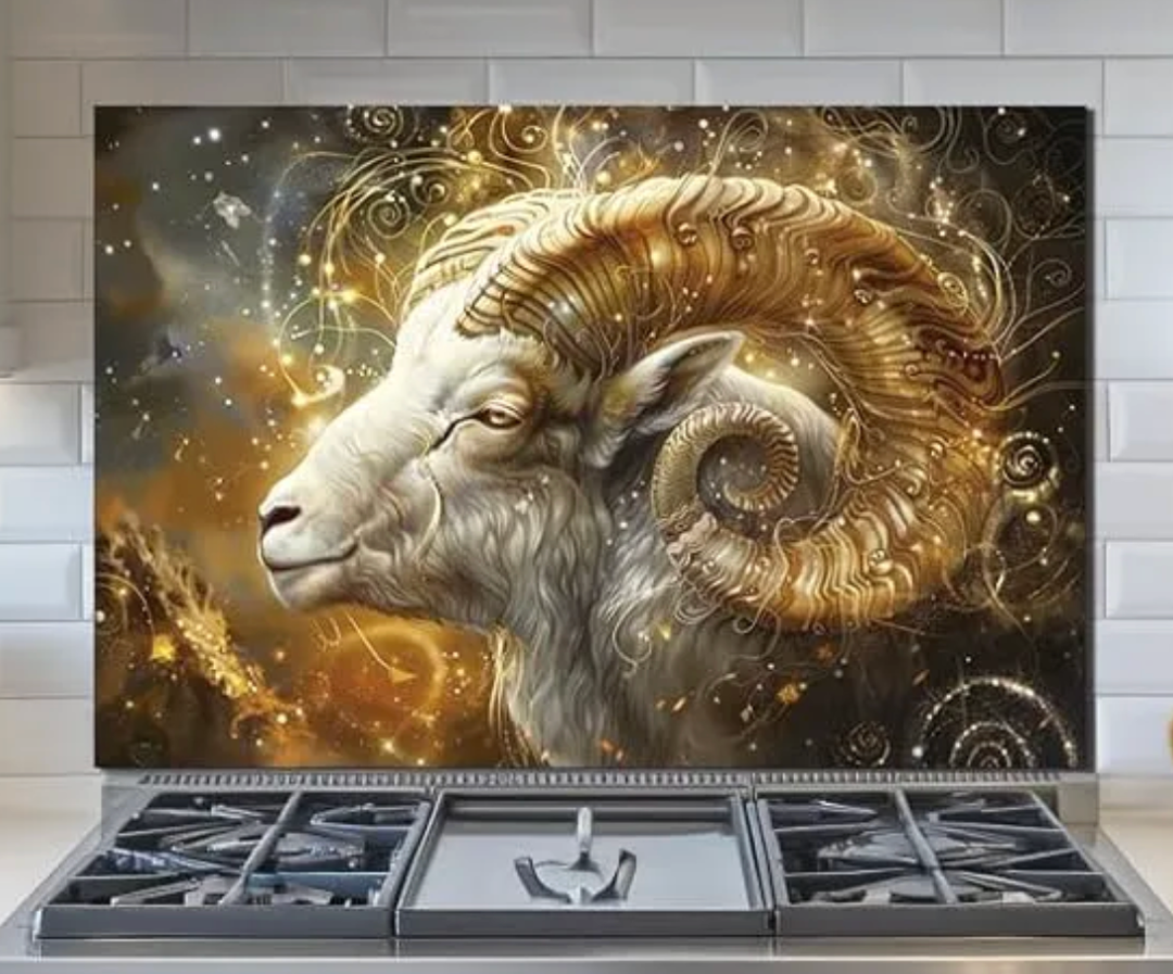Twelve Zodiac Signs - Tempered Glass Backsplash for Kitchen
30x24
