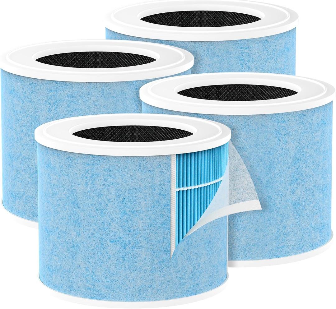 4-Pack AP01 Replacement Filter Compatible with Momcozy AP01 Nursery Air Purifier, 4-in-1 Air Filter
