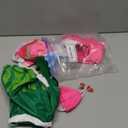 3 Set Valentine's Day Porch Goose Outfits 23 Inch St. Patrick Cement Goose Clothes Seasonal Holiday Duck Costume Set for Valentine's Day St. Patrick Easter Garden Yard Lawn Statue Decor