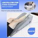 2 Adjustable Heights Leg Elevation Pillows for After Surgery, Knee Replacement Recovery Aids, Bone Foam Knee Surgery Pillow Replacement for Hip Ankle Pain Relief