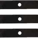 Set of 3 New Toothed Mulch Mower Blade Fits Exmark 103-6398 103-6398-S 103-6403 103-6383 103-6393, 596-749, Lazer Z Models Interchangeable with 103-6383 103-6383