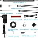 Litever LED Safe Light Kit. Human Motion Sensor Activated. 6 Slim LED Light Bars. Linkable Extendable Plug-in for Gun Safe, Locker, Closet, Showcase, in-Cabinet Under Counter Pantry. Daylight 5000K