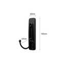 Command Large Matte Black Double Hooks, 1 Hook and 1 Command Strip, Damage Free Hanging Wall Hook with Adhesive Strip