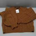 Forever 21 Womens Peasant-Sleeve Cable Knit Sweater (X-Small, Brown)