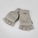 Convertible Fingerless Mittens for Women & Men (Lt Grey)