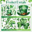 St Patricks Day Window Clings for Glass Windows - 9 Sheets 99 PCS St Patrick's Shamrock Window Stickers Saint Patricks Day Window Decals for Office Home School Party Decorations Supplies