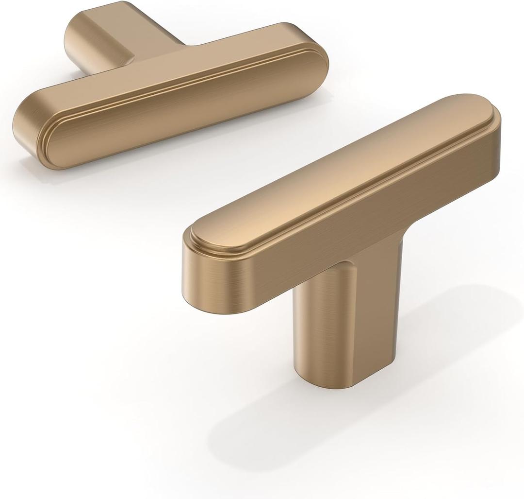 TA007 10 Pack Champagne Bronze Kitchen Cabinet Knobs Cabinet Pulls Drawer Knobs Cabinet Hardware Zinc Knobs for Dresser Drawers