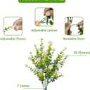 Artificial Flowers for Outdoors,12 Bundles UV Resistant Artificial Outdoor Flowers, Not-Fading Plastic Faux Flowers for Outdoor Planters for Home Garden Porch Yard Decor, White