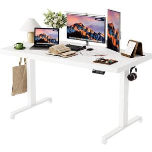 Monomi 55‘’x24 Electric Standing Desk Height Adjustable Sit Stand Up,White
Ergonomic Home Office Computer Desk with Memory Preset, Gaming Writing Study Bedroom Rising Table with Two-Piece Desktop