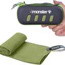 4Monster Camping Towel Super Absorbent-Quick Dry Microfiber Towel Ultra Compact & Soft-Travel Towel Lightweight for Backpacking,Hiking,Gym,Beach,Swimming,Yoga (48.00" x 24.00", Army Green)