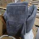 LINSY 360 Swivel Recliner Chair, Nursery Glider Rocking Chair with 2 Pillows, Corduroy Nursing Chair Comfy High Back Adult Rocker Recliner for Small Spaces, Nursery Bedroom Living Room (Gray)