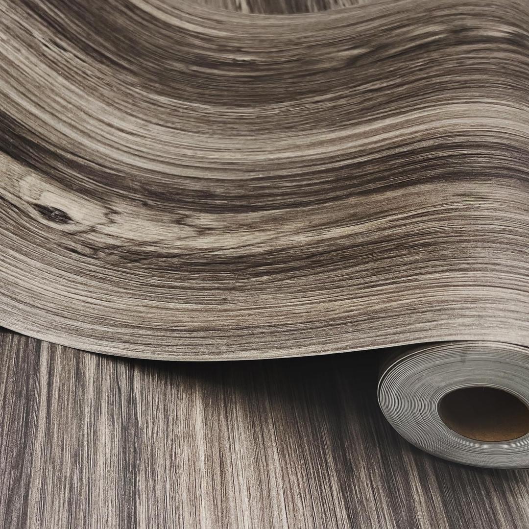 Wood Grain Peel and Stick Floor Tiles – 11.8” Width, Full Roll Length of 394" – Versatile Design for Any Space, Self Adhesive Vinyl Flooring, Waterproof and Non-Slip Features