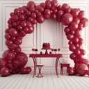 3 x Burgundy Latex Balloons Kit - 110PCS Party Balloons, 12'' Helium Balloon Set with Ribbon, Perfect for DIY, Birthday, Baby Shower, Wedding, Anniversary & Holiday Decoration