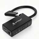 Artman Mic Adapter Compatible with GoPro Hero 13/12/11/10/9/8/7/6/5 Black, Type-C to 3.5mm Microphone Adapter, Clear Audio for Outdoor Vlog, Travel, Action Video