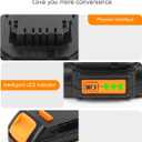 2Pack 3.0Ah 20V Battery with Charger Replacemen for Dewalt 20V Battery DCB202 DCB203 DCB204 DCB205 DCB206 DCD/DCF/DCG Series Tools